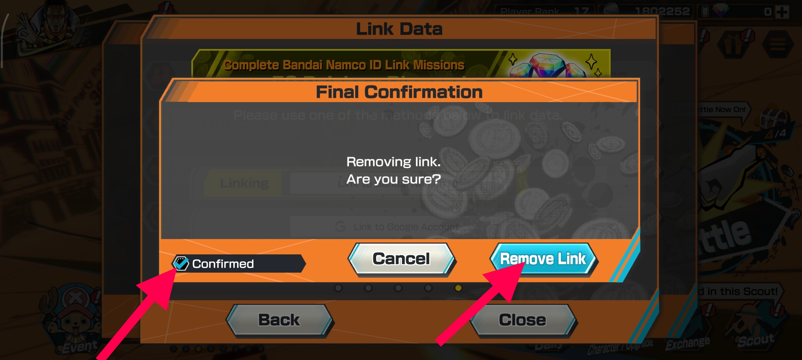 Cách Gỡ Liên Kết Bandai Namco